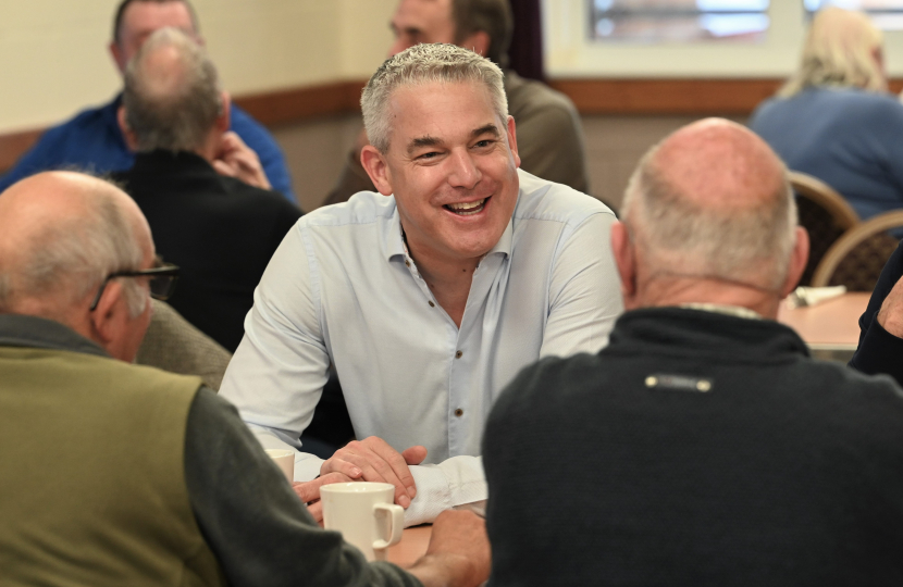 Steve Barclay listening to local residents.