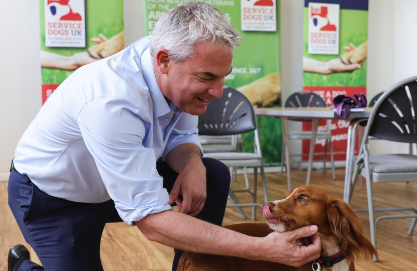 Steve Barclay with dog