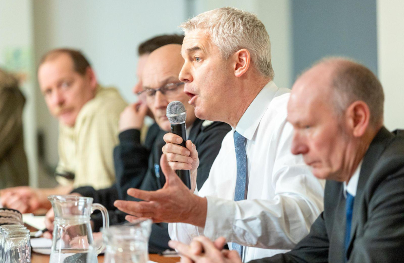 Steve Barclay at public meeting